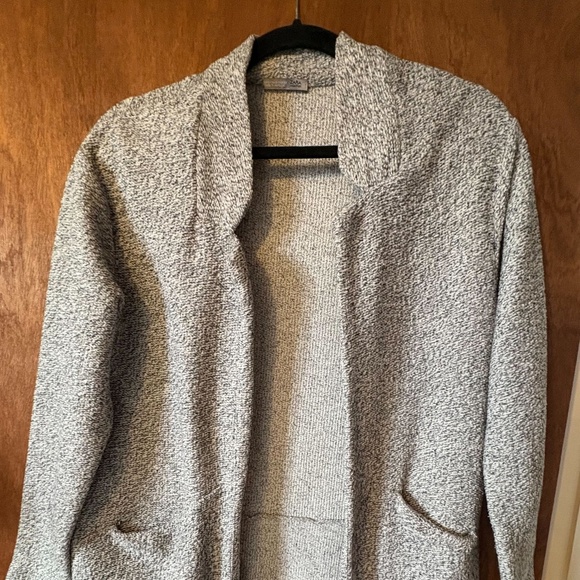 Zara Collection Gray Textured Knit Open Front Jacket Cardigan • Small - Picture 1 of 4